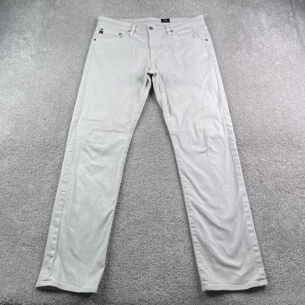 AG Adriano Goldschmied Pants Mens 34x32 Tan The Graduate Tailored Leg Chinos